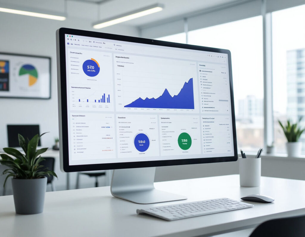 «Digital PR dashboard showing key metrics for outreach and link building campaigns.